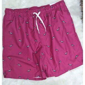 Old Navy Swim Trunks Medium NWT Sailfish Fish Beach Stretch Pockets UPF 40